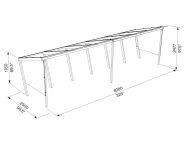 Grand abri vélos L8280mm parois latérales en verre BUCHELAY (2)