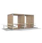 Grand espace d'accueil avec pergola double AUREL