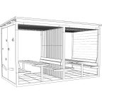 Grand espace familial avec Abri en bois APT (2)