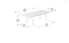Grande table massive de repas FURIANI