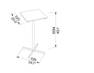 H2 Table bistro hpl LBS900