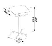 H2 Table bistro hpl LBS920 dim