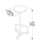 H2 tabouret bistro hpl LBS180