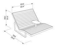 I1-3481-10 Chaise longue avec tablette di