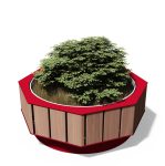 Jardinière circulaire en bois FLEURIE