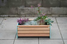 Jardinière compacte bois et acier BOURGNAC