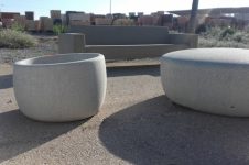 Jardinières béton rondes TROUVILLE