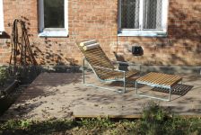 Large Repose-pieds bois outdoor PORRI