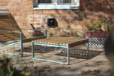 Large Repose-pieds bois outdoor PORRI