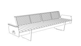 Banc VANNES O1-4601 avec appui vélo