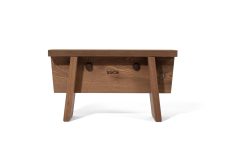 Petit tabouret bas bois massif CALVI