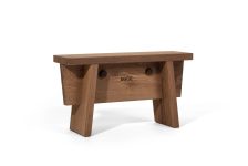 Petit tabouret bas bois massif CALVI