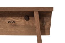 Petit tabouret bas bois massif CALVI