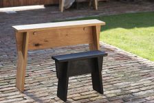 Petite console bois massif terrasse ERSA