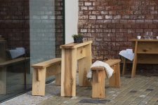 Petite console bois massif terrasse ERSA