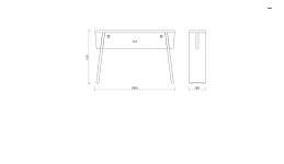 Petite console bois massif terrasse ERSA