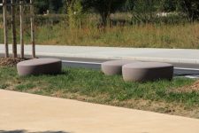 Pouf design en béton TROUVILLE