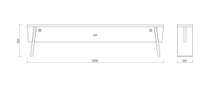 STK230 banc 1800mm plan