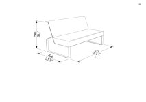Sofa élégant de jardin 2 places MOLTIFAO