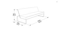 Sofa grande taille outdoor MONTICELLO