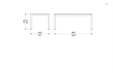 Table basse bois outdoor TAVERA