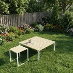 Table basse carrée en bois résistante MURZO