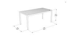 Table bois extérieur L1750mm SALICE