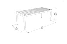 Table bois extérieur solide 2m SOCCIA