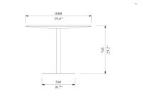 Table carrée robuste HPL SOVERIA