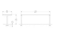Table de picnic bois et acier L.2100mm RÉ (2)