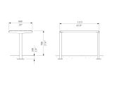 Table de picnic compacte en bois L1100mm ERBRAY (2)
