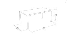 Table extérieur en compact L1750mm ROSAZIA (4)