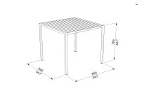 Table jardin bois extérieur QUENZA