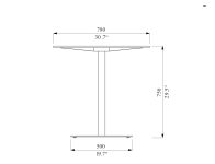 Table tout acier outdoor 780mm SCOLCA