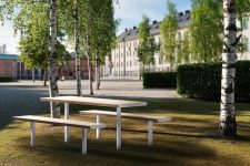 Table urbaine en bois adaptée PMR DAGNY