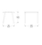 Tabouret assise bois et structure acier FOISSAC (2)