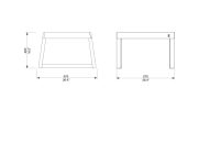 Tabouret bois et tissu pour terrasse BILIA