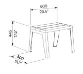 Tabouret en bois économique LAUNAC plan