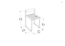 Tabouret extérieur dossier confortable FORCIOLO