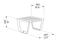 Tabouret grand format THONON plan