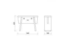 Tabouret thermo frêne outdoor CAMPANA