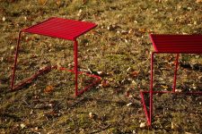 Tabouret tout acier coloré outdoor UCCIANI