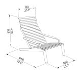 Transat relaxant en bois accoudoirs AJACCIO