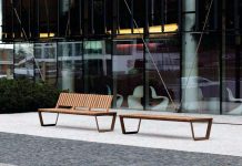 banc avec dossier en bois MABLY