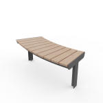 banc courbe avec et sans dossiers NOIRMOUTIER-